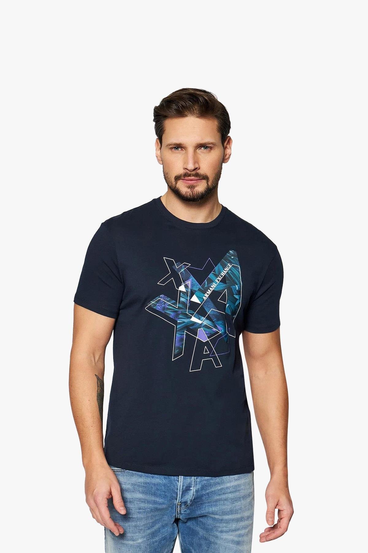 Armani Exchange Bisiklet Yaka Pamuklu Erkek T-Shirt