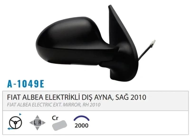 DIŞ DİKİZ AYNASI ELEKTRİKLİ SAĞ ALBEA 10> M001.101 3