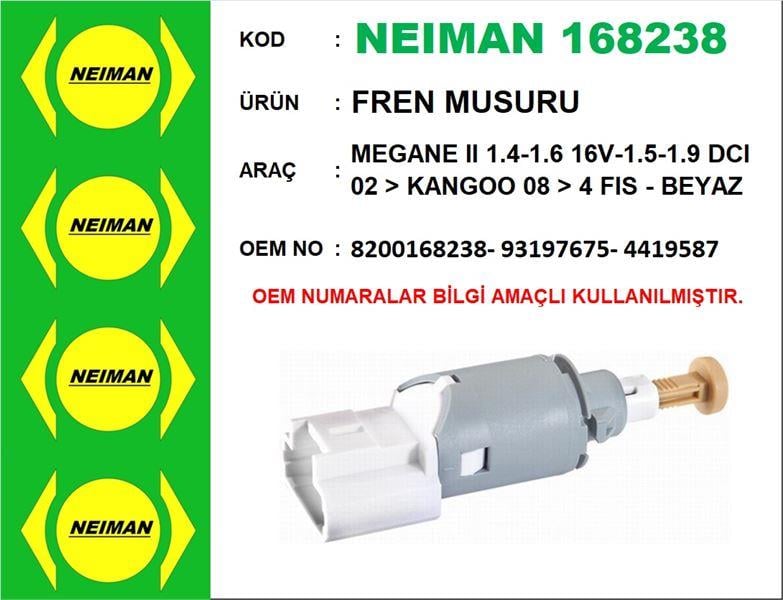 FREN MUSURU MEGANE II 1.4-1.6 16V-1.5-1.9 DCI 02 > KANGOO 08 > 4 FIS - BEYAZ