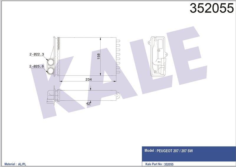 KALORİFER PEUGEOT 207 207 SW 1.4 1.6 HDI 06> 6448P9