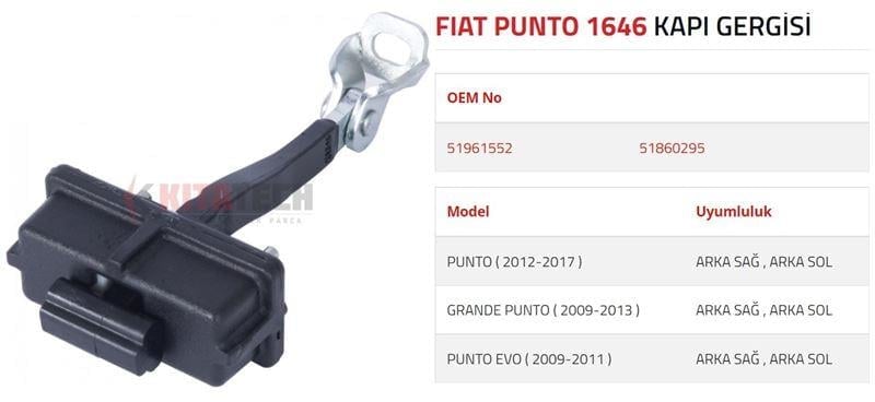 KAPI GERGİSİ GRANDE PUNTO 2009-2013 PUNTO 2012-201 7 PUNTO EVO 2009-2011