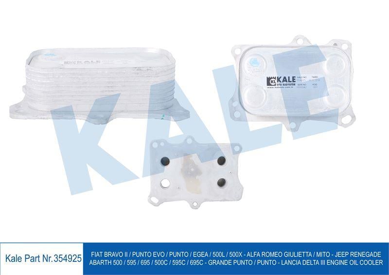 YAĞ SOĞUTUCU BRAVO II PUNTO EVO PUNTO EGEA 500L 500X GIULIETTA MITO JEEP RENEGADE ABARTH 500 595 695 500C 595C 
