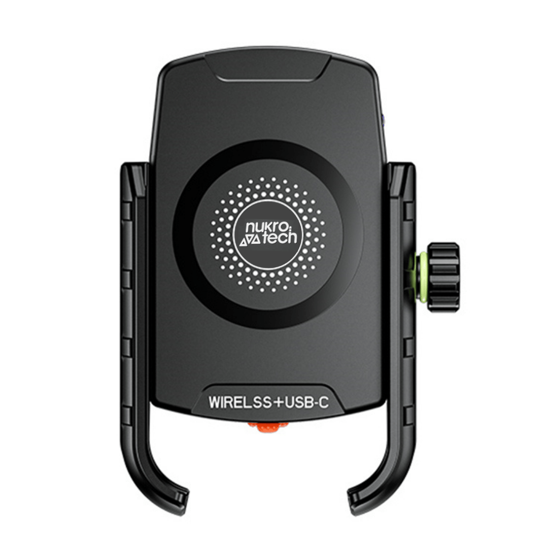Nukrotech SF PLUS Wireless Şarjlı ve TYPE C Girişli Motosiklet Telefon  Tutucu
