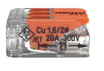 WAGO 221-413 3x4mm2 tırnaklı buat ve çok amaçlı klemens