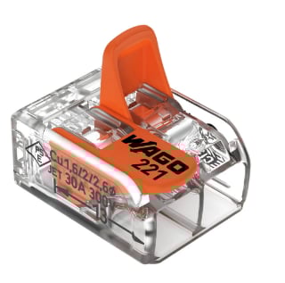 WAGO 221-612 2x6mm2 tırnaklı buat ve çok amaçlı klemens