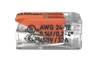 WAGO 221-412 2x4mm2 tırnaklı buat ve çok amaçlı klemens