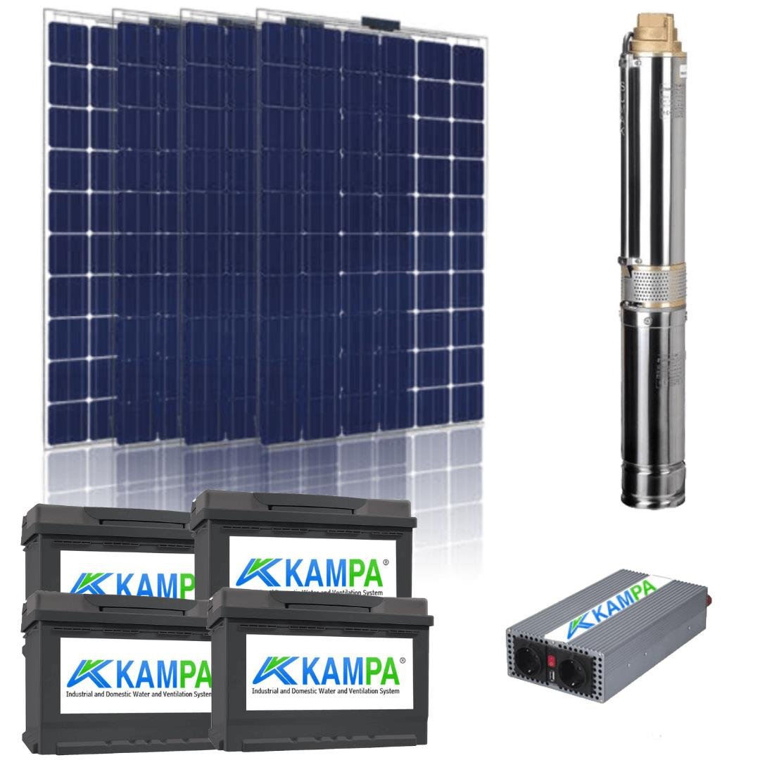 Sumak 4SDM310 SLR Solar Güneş Enerjili Dalgıç Pompa 1000 Watt + Akülü  Sistem - EHidrofor.com