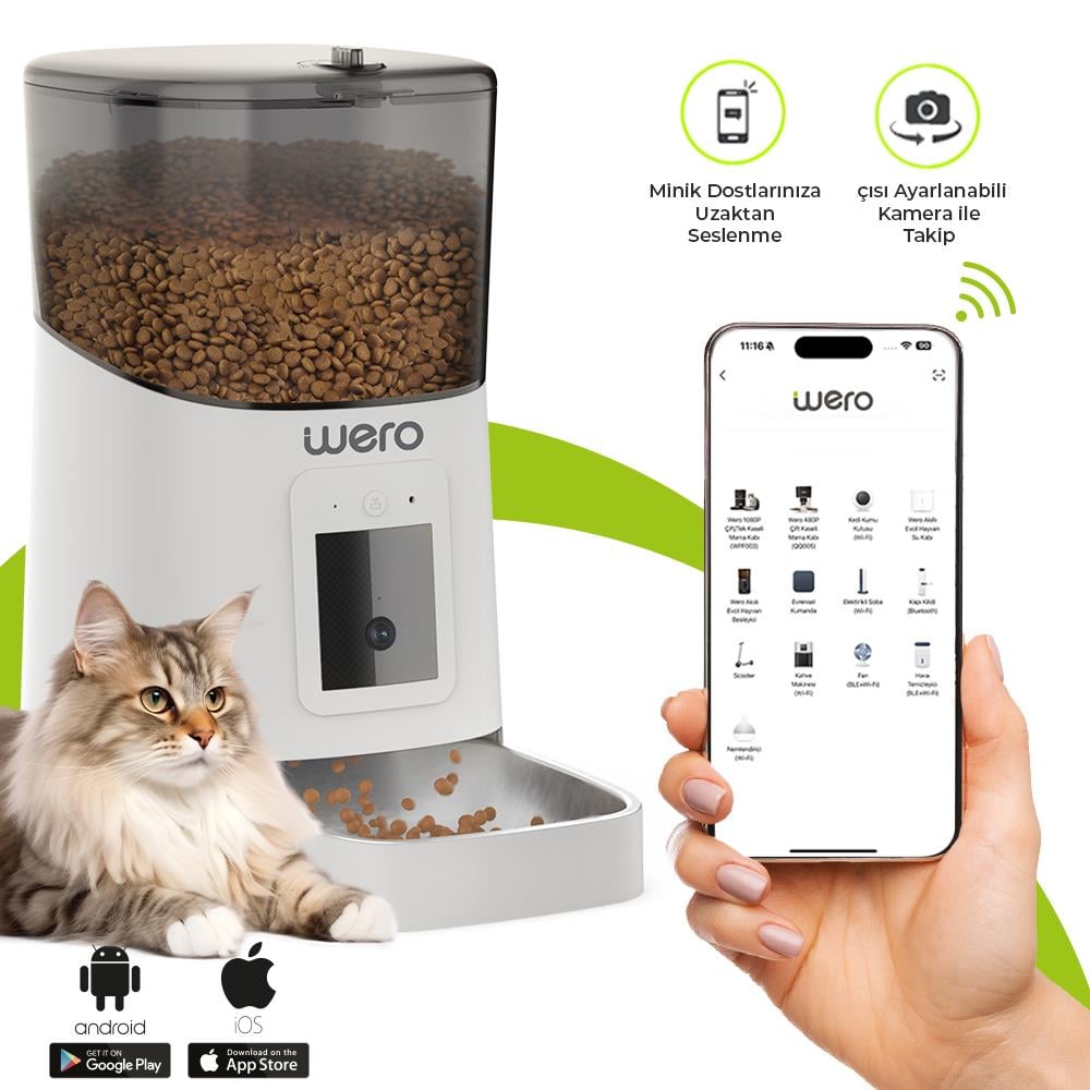 Wero Akıllı Kedi/Köpek Mama Kabı Pro (Geliştirilmiş 2025 versiyon