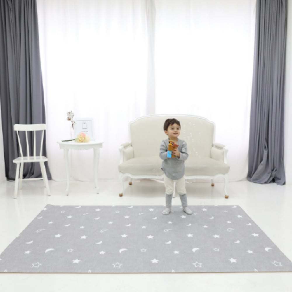 Dwinguler Spielmatte Playmat - Beidseitige Spieldecke Mit Lernmotiven In Dusk Grey