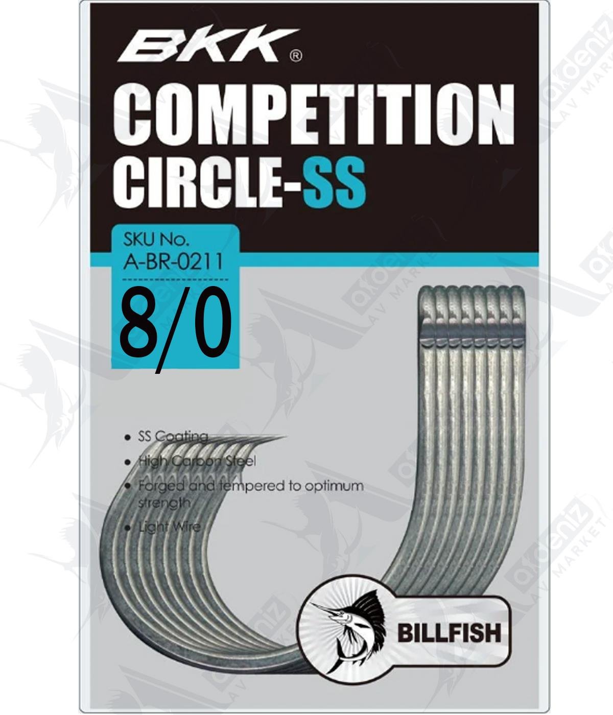 BKK Competition Circle-SS Light Wire 5'li İğne No:8/0BKK