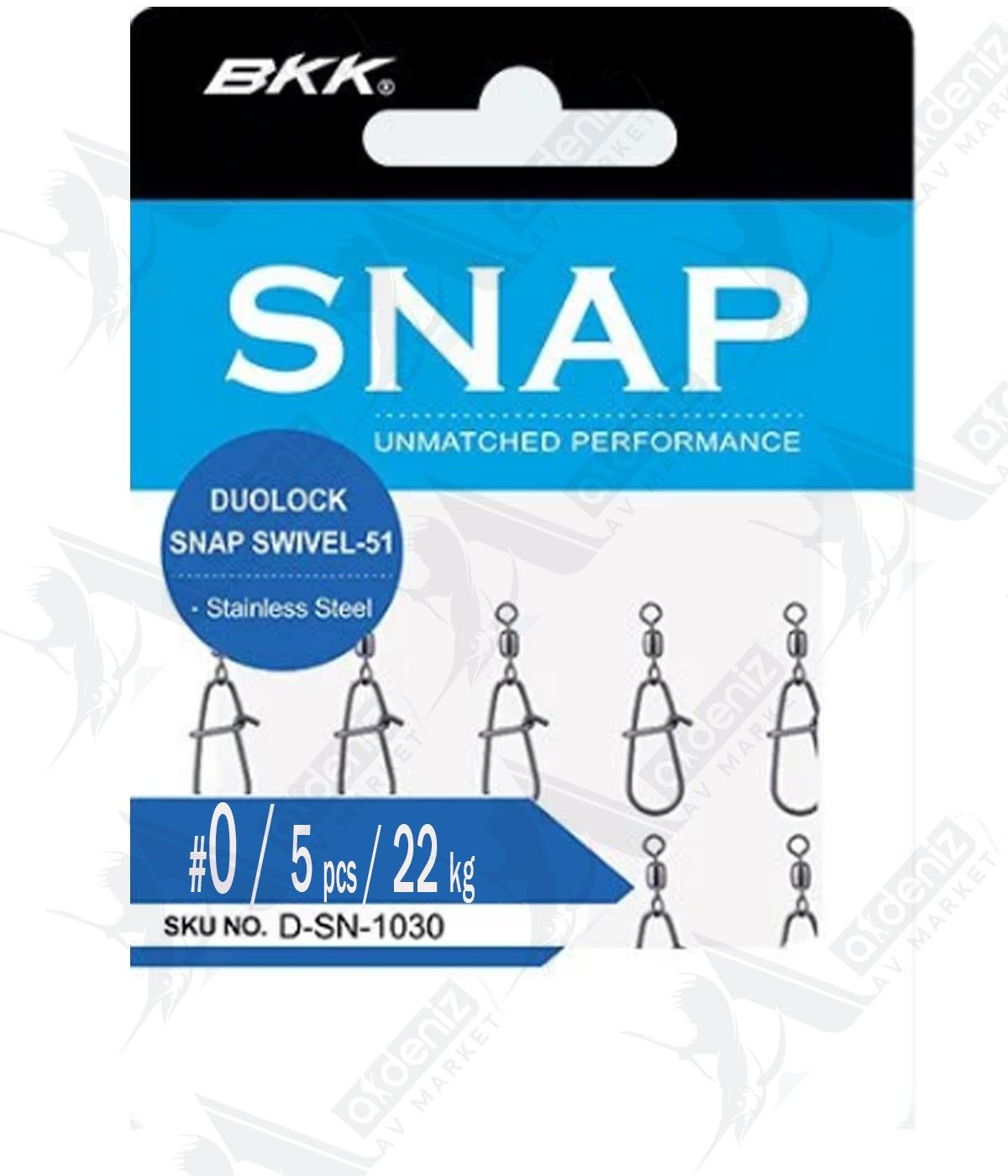 BKK Duolock Snap Swivel-51 5Pcs Klipsli Fırdöndü #0BKK