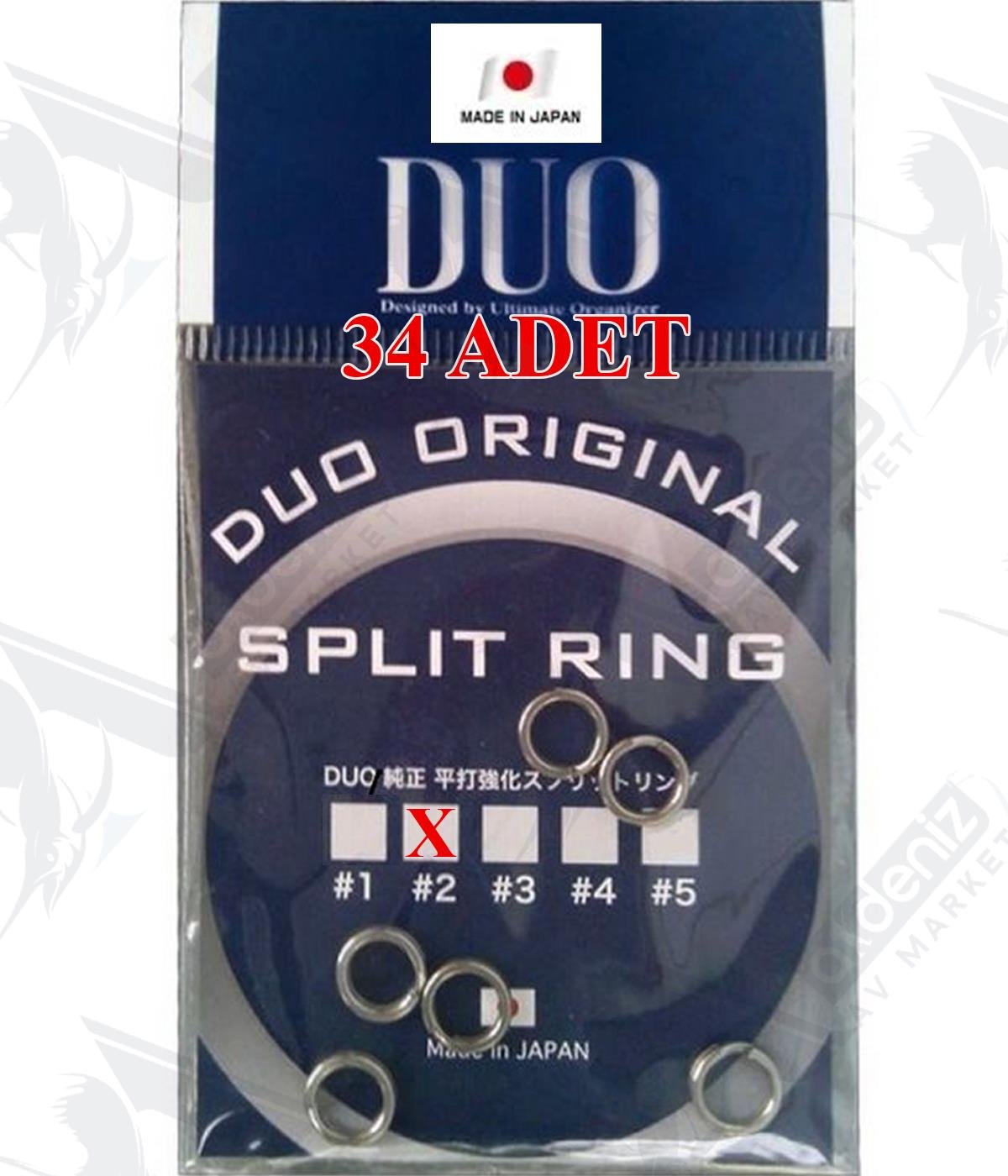 Duo Split Ring (Açık Halka ) 21Lb 9 kg 34' lü Paket No:2DUO
