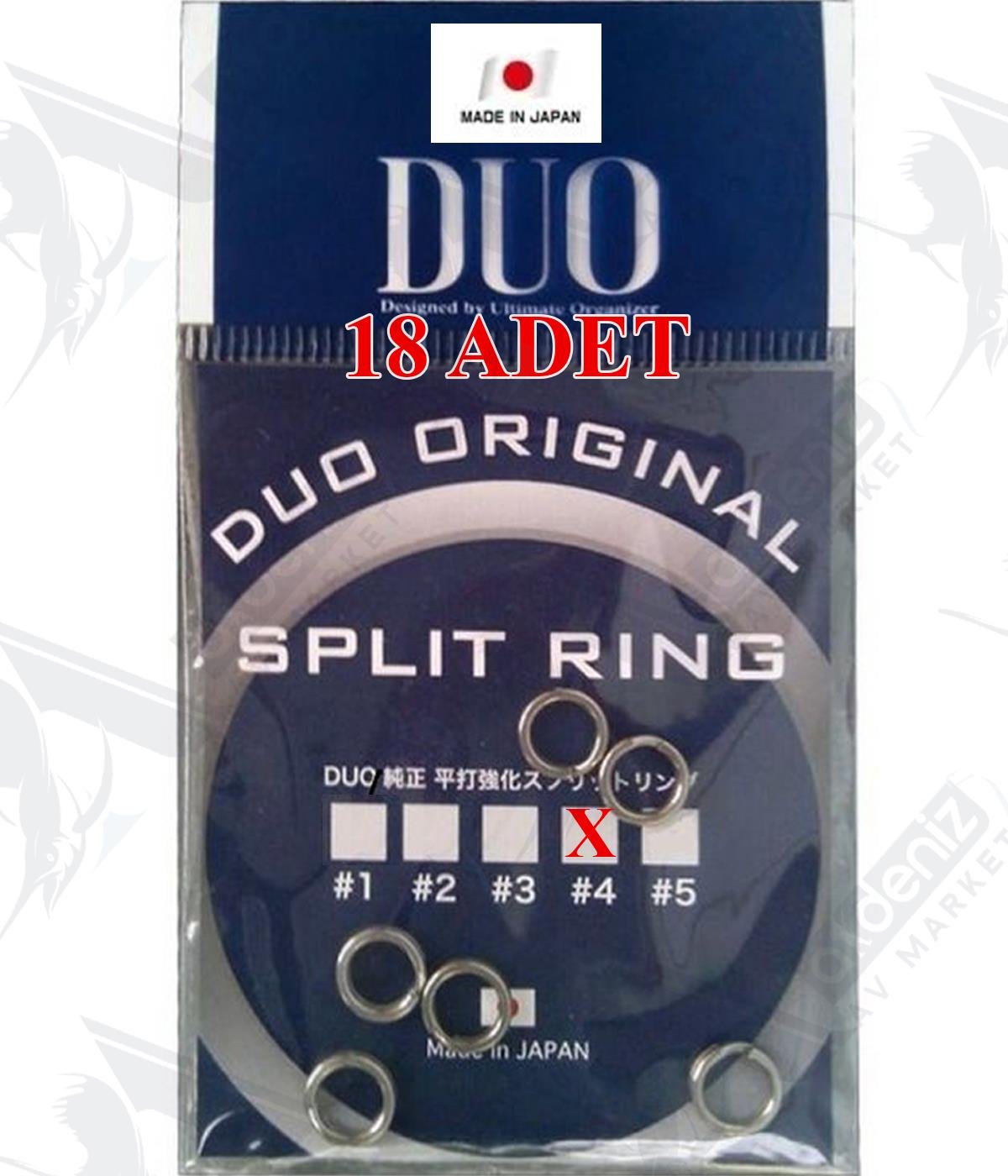 Duo Split Ring (Açık Halka ) 39Lb 18 kg 18' li Paket No:4DUO