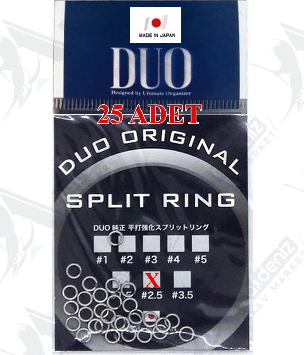 Duo Split Ring (Açık Halka ) 66Lb 30 kg 25' li Paket No:2.5DUO