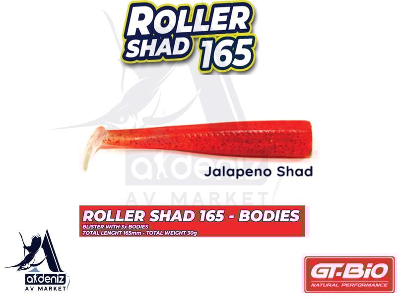 GT-BİO Roller Shad 165 Body Silikon Balık (Yedek Gövde) # Jalapeno ShadGT-BİO