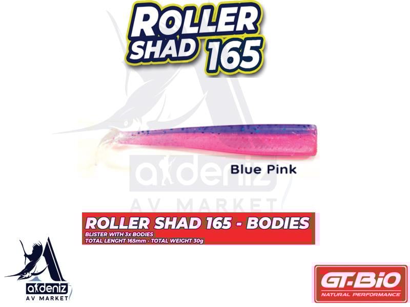GT-BİO Roller Shad 165 Body Silikon Balık (Yedek Gövde) # Blue Pink UVGT-BİO