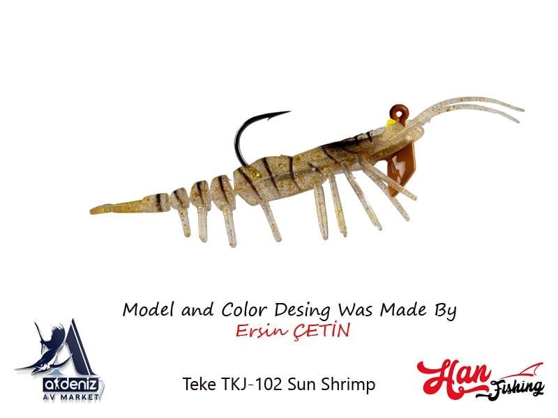 Hanfish Teke Baby Shrimp 55 mm Silikon Karides #TKJ-102 Sun Shrimp