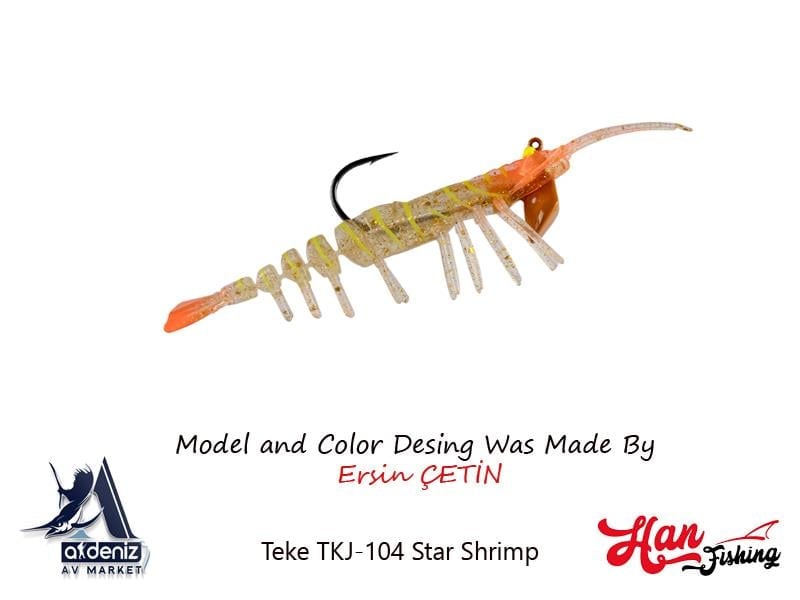 Hanfish Teke Baby Shrimp 55 mm Silikon Karides #TKJ-104 Star Shrimp
