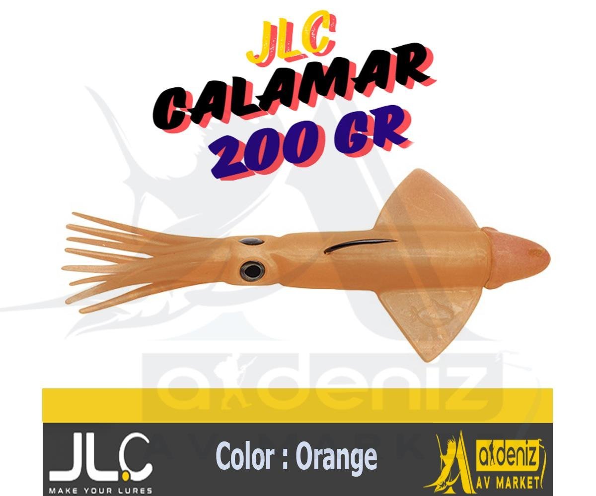 JLC Jigging A La Carta CALAMAR 200 Gr #5 Orange turuncu Combo Silikon Kalamar Yem