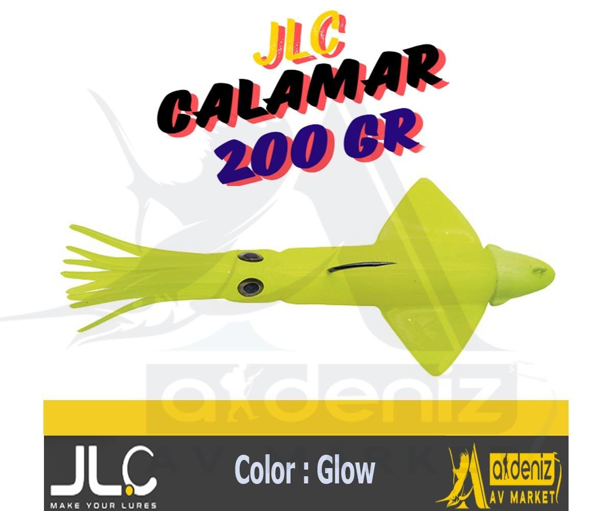 JLC Jigging A La Carta CALAMAR 200 Gr #2 Glow fosforlu yeşil Combo Silikon Kalamar Yem