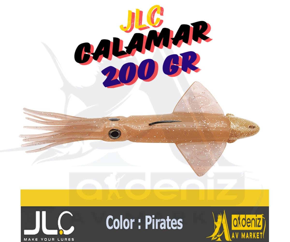 JLC Jigging A La Carta CALAMAR 200 Gr #3 Pirates açık şeffaf pembe Combo Silikon Kalamar Yem