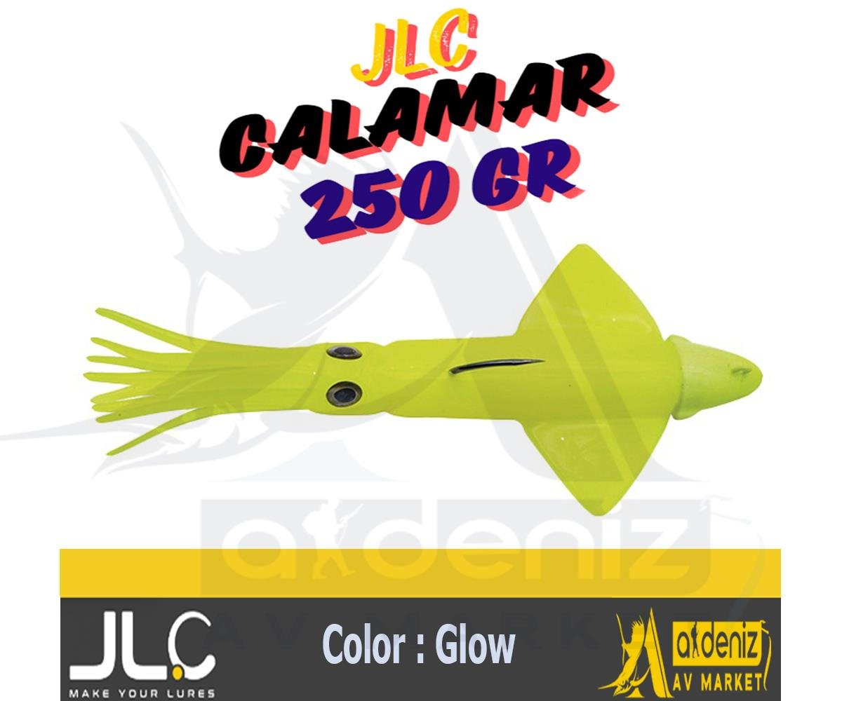 JLC Jigging A La Carta CALAMAR 250 Gr #2 Glow fosforlu yeşil Combo Silikon Kalamar Yem