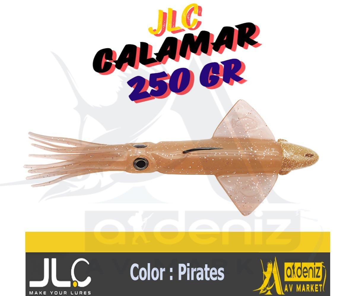 JLC Jigging A La Carta CALAMAR 250 Gr #3 Pirates açık şeffaf pembe Combo Silikon Kalamar Yem