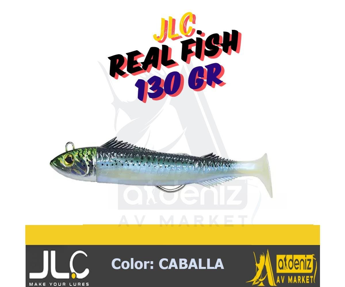 JLC Jigging A La Carta Real Fish 130 mm 130 Gr #1 Caballa uskumru rengi Combo silikon balık Yem