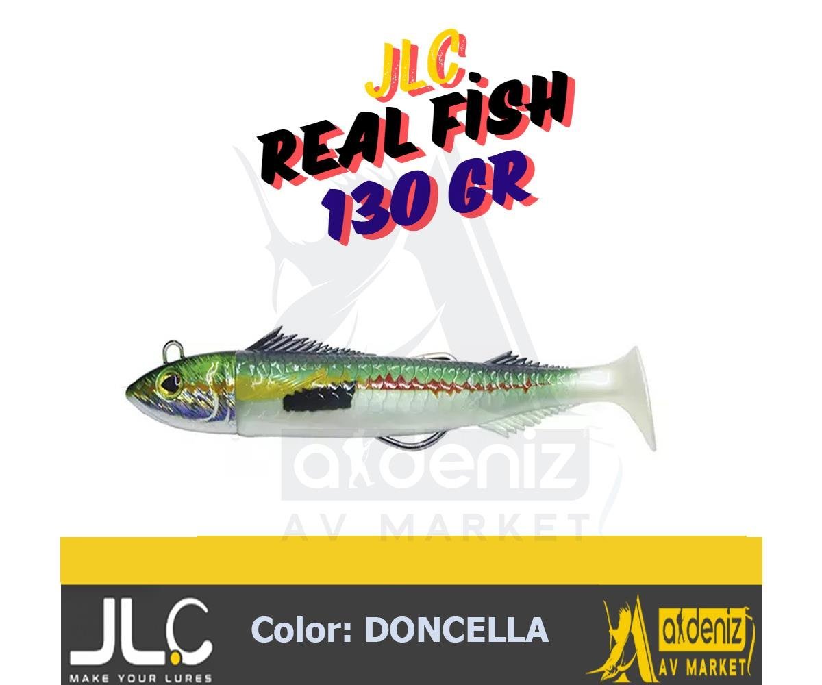 JLC Jigging A La Carta Real Fish 130 mm 130 Gr #1 Doncella gelincik rengi Combo silikon balık Yem