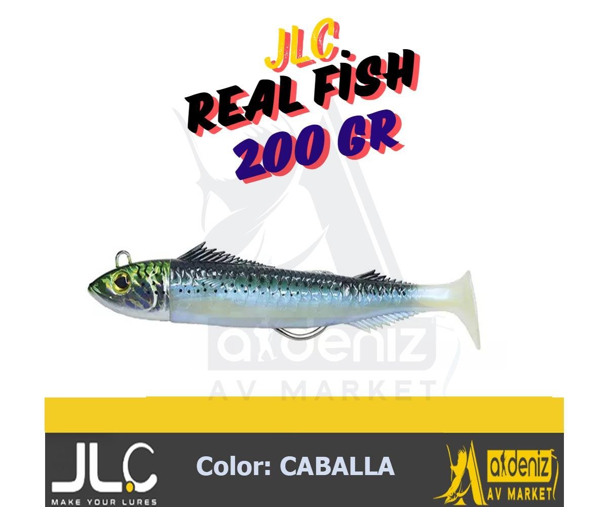 JLC Jigging A La Carta Real Fish 160 mm 200 Gr #1 Caballa uskumru rengi Combo silikon balık Yem