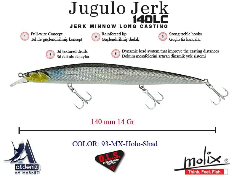 Molix Jugulo Jerk 140LC Suspending 14 Cm 14 Gr #168 Cefalo