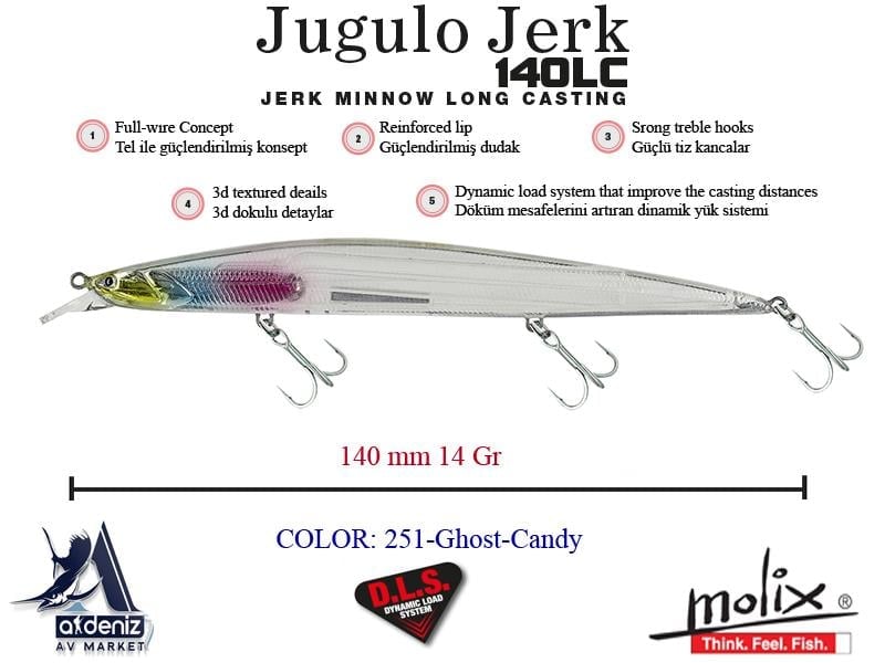Molix Jugulo Jerk 140LC Suspending 14 Cm 14 Gr #251 Ghost Candy