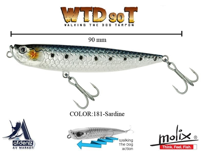 Molix WTD 90T 9 Cm 10 Gr #181 Sardine