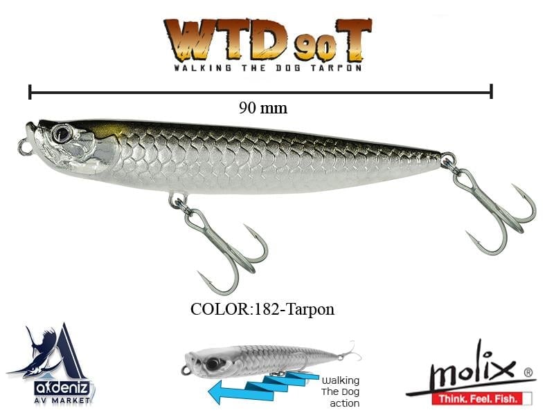 Molix WTD 90T 9 Cm 10 Gr #182 Tarpon