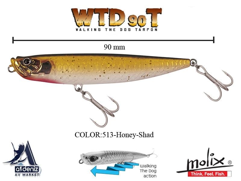 Molix WTD 90T 9 Cm 10 Gr #513 Honey Shad