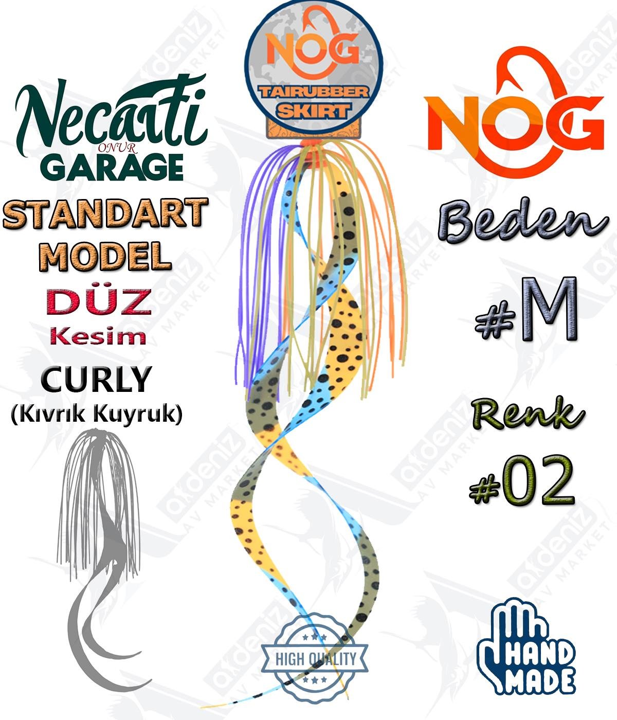 NOG Standart Tai Rubber Skirt Düz Kesim Curly Kuyruk Yedek Etek #02 MNOG Necati Onur Garage