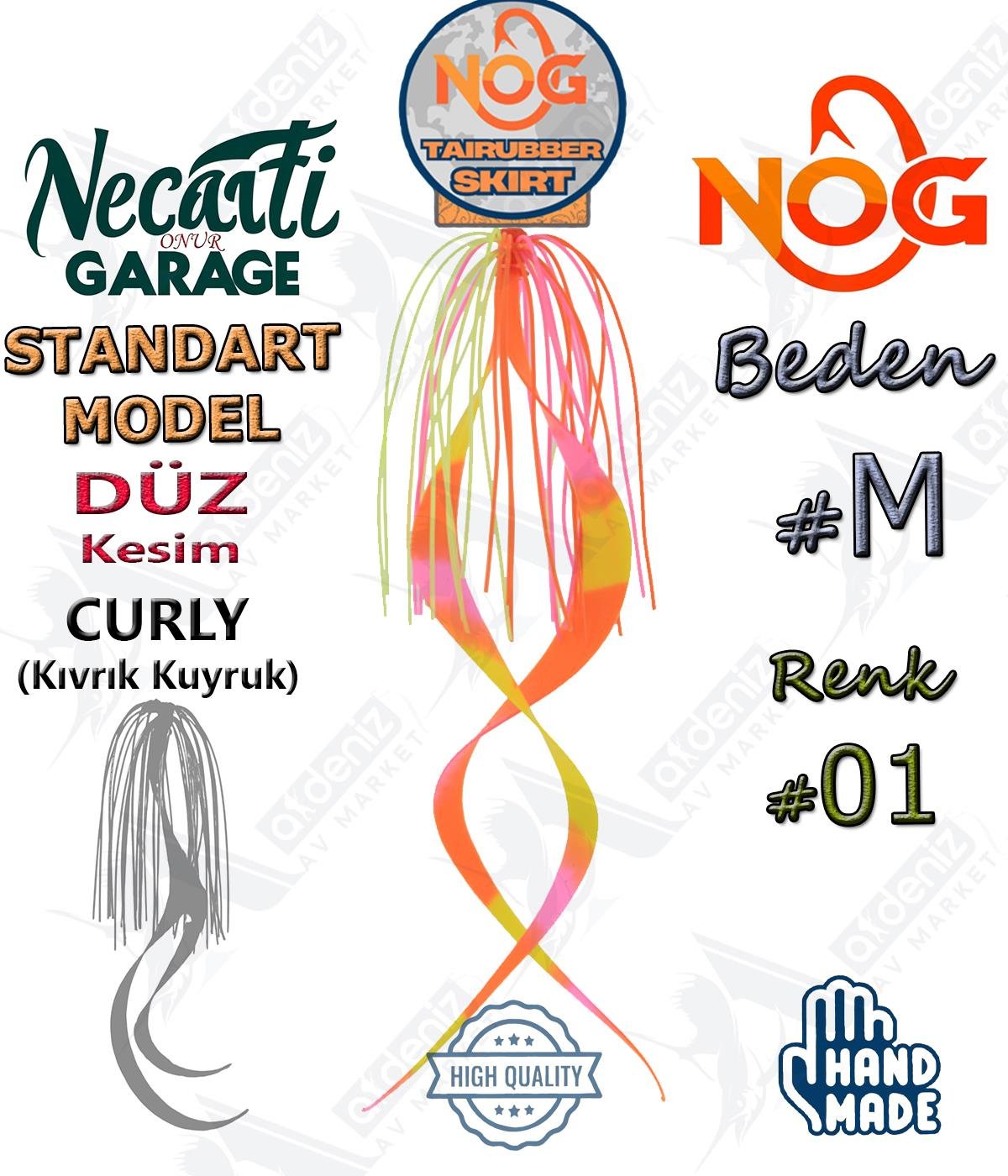 NOG Standart Tai Rubber Skirt Düz Kesim Curly Kuyruk Yedek Etek #01 MNOG Necati Onur Garage