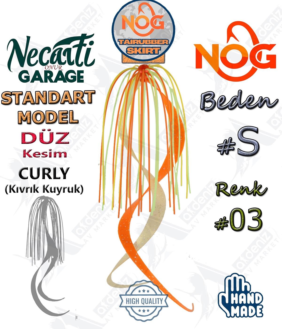 NOG Standart Tai Rubber Skirt Düz Kesim Curly Kuyruk Yedek Etek #03 SNOG Necati Onur Garage