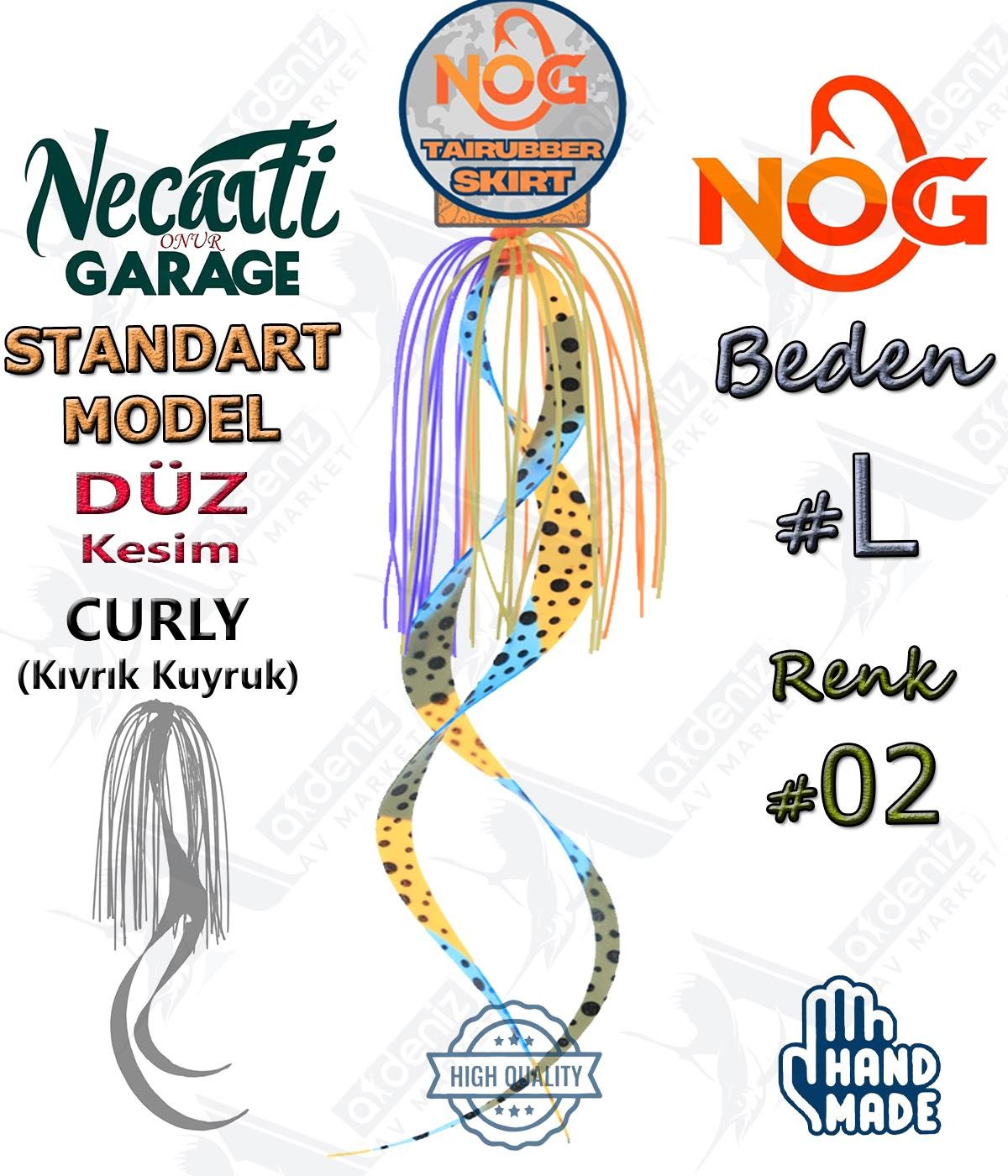 NOG Standart Tai Rubber Skirt Düz Kesim Curly Kuyruk Yedek Etek #02 LNOG Necati Onur Garage