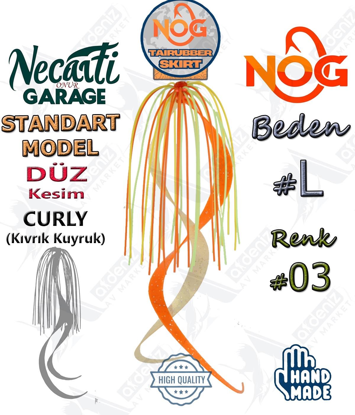 NOG Standart Tai Rubber Skirt Düz Kesim Curly Kuyruk Yedek Etek #03 LNOG Necati Onur Garage