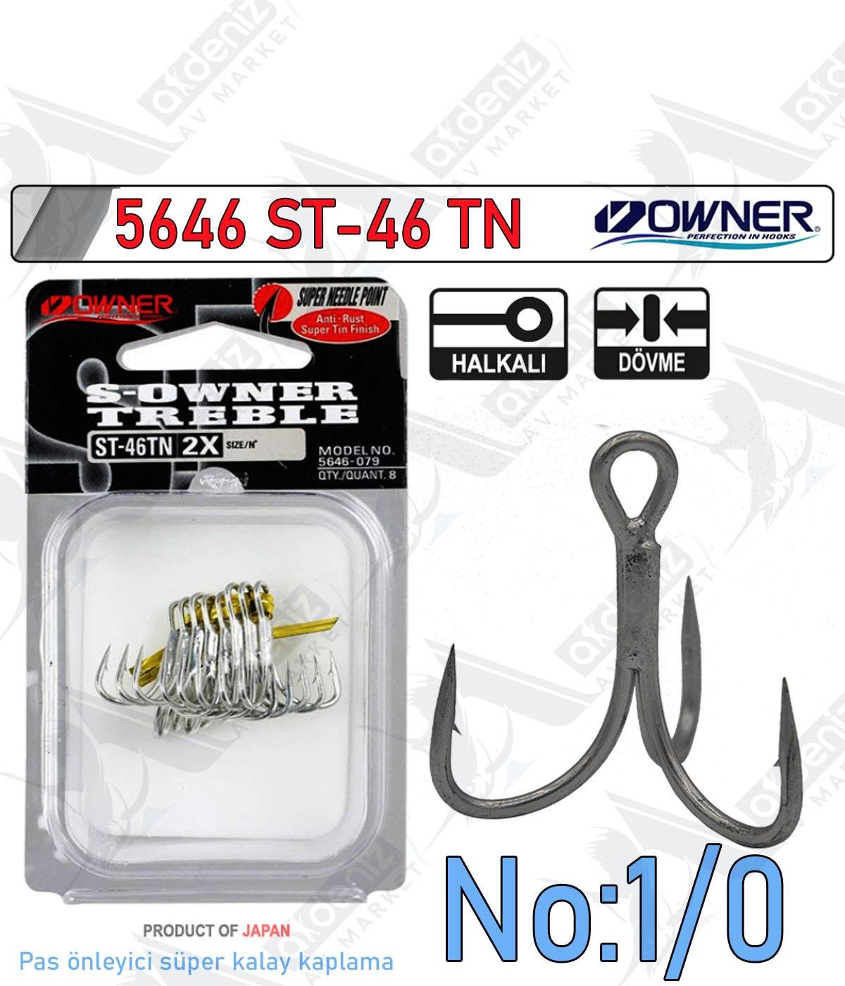 Owner 5646 St-46tn 2x Üçlü Çarpma İğne 2.6gr No:1/0OWNER