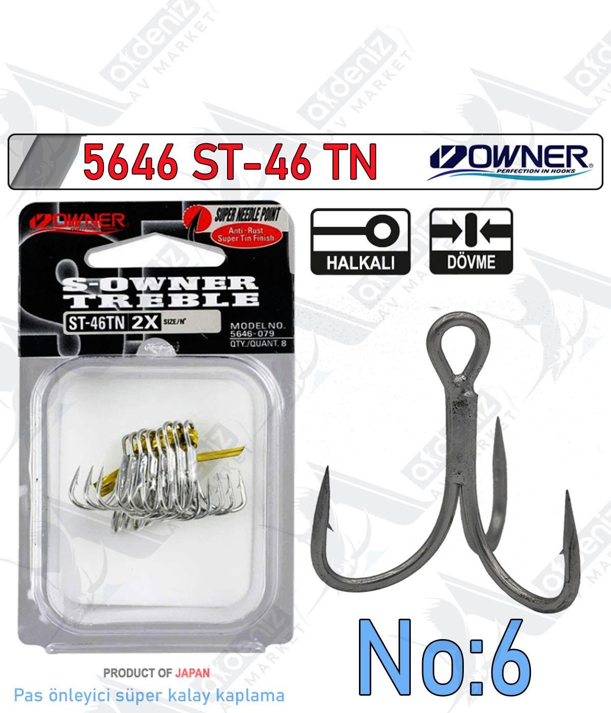 Owner 5646 St-46tn 2x Üçlü Çarpma İğne 0.57gr No:6OWNER