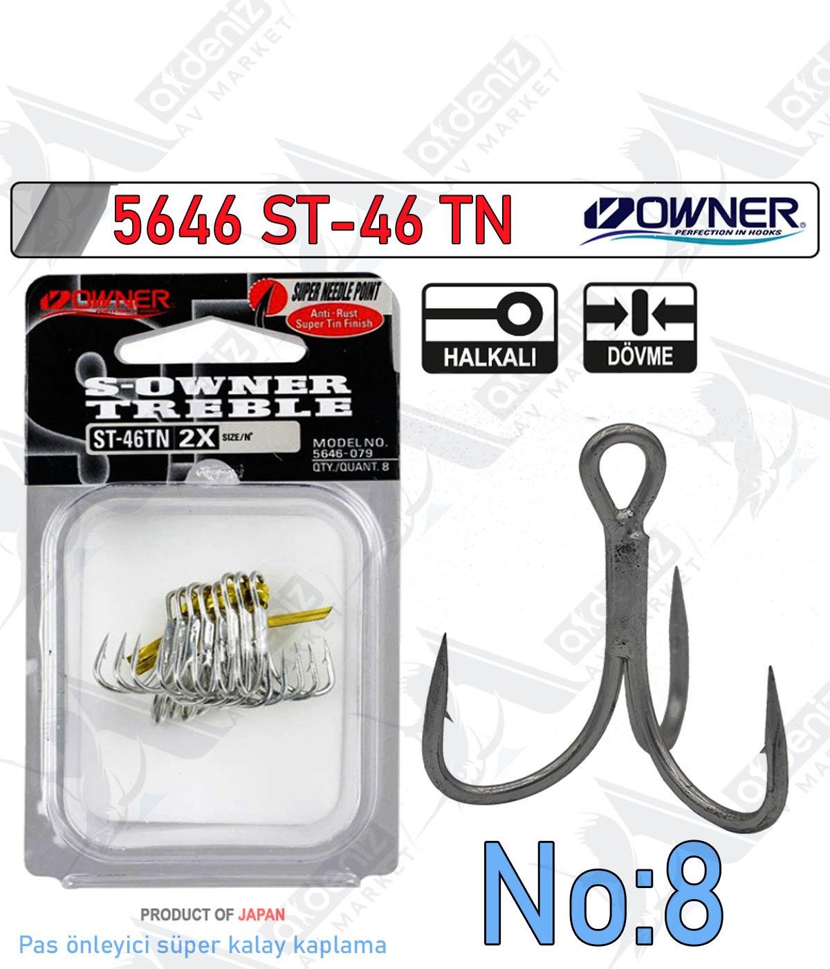 Owner 5646 St-46tn 2x Üçlü Çarpma İğne 0.46gr No:8OWNER