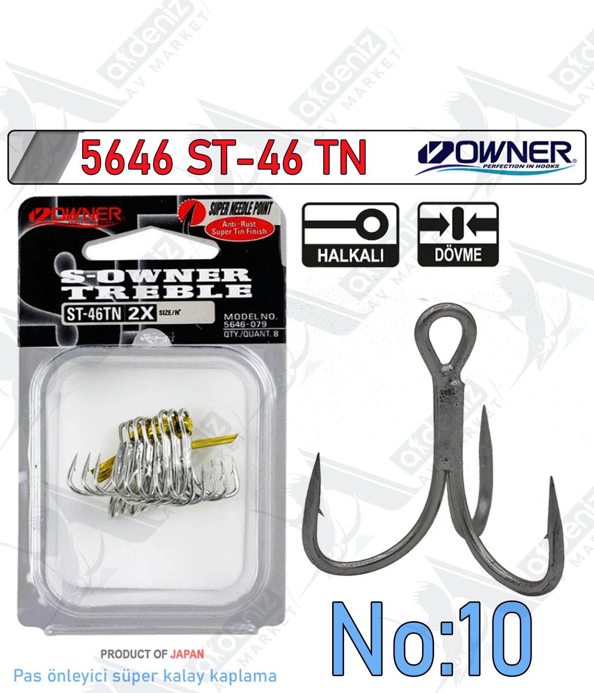 Owner 5646 St-46tn 2x Üçlü Çarpma İğne 0.37gr No:10OWNER