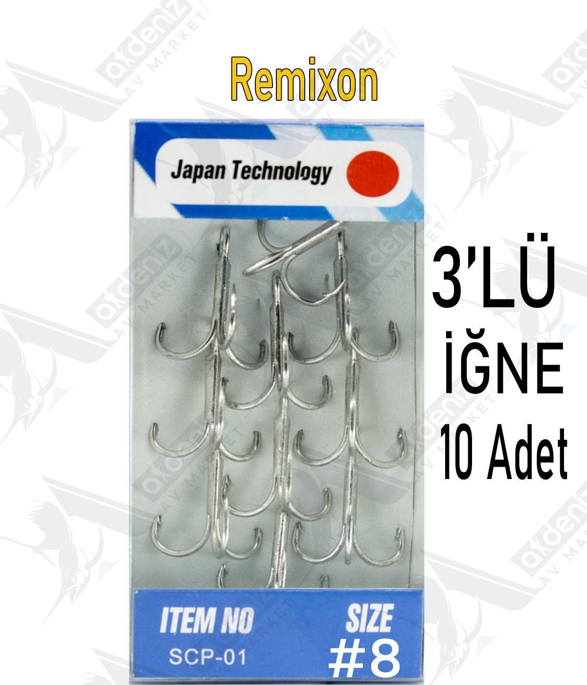 Remixon SCP-1 Galvaniz Üçlü İğne 10 Adet No:8REMİXON