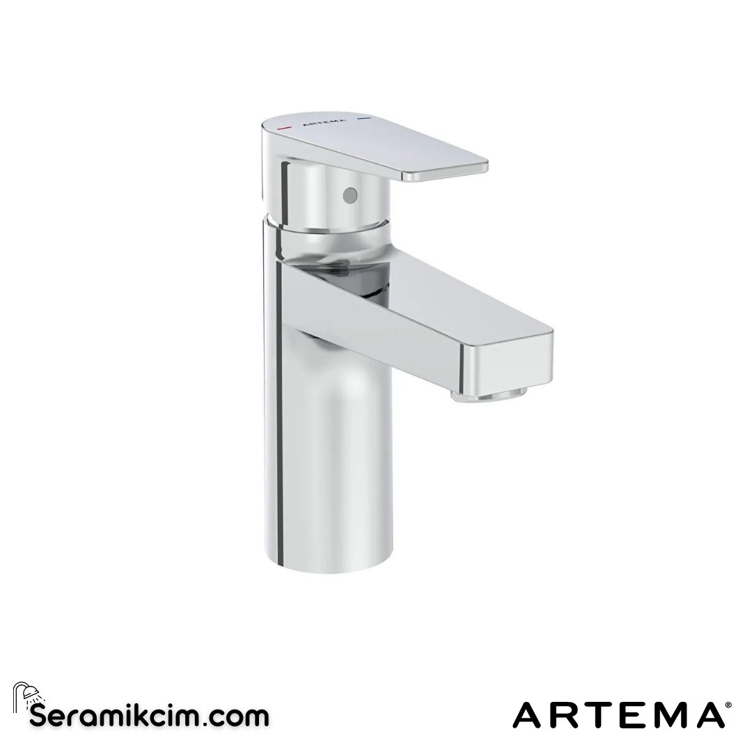 Artema Flow Square Lavabo Bataryası Krom A43044