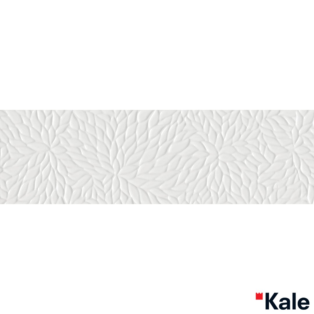 Çanakkale Seramik RP-6954R Shiro Flower Beyaz Parlak Rektifiye 33x110