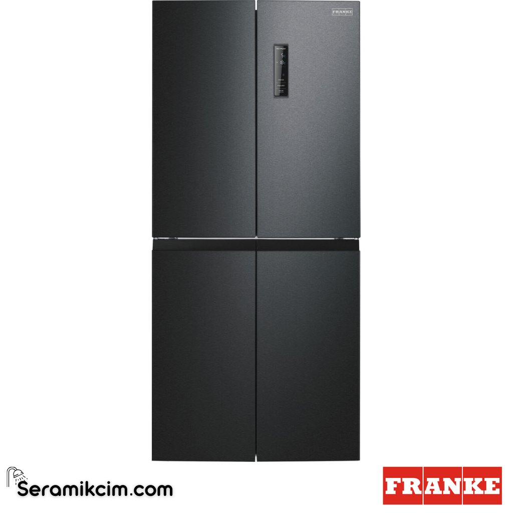 Franke FMD 420 TNF NE E No Frost 80cm 421lt 4 Kapaklı Solo Buzdolabı Siyah Inox 118.0713.770 - 118.0713.770