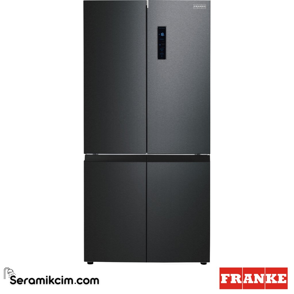 Franke FMD 600 TNF NE E No Frost 90cm 600lt 4 Kapaklı Solo Buzdolabı Siyah Inox 118.0713.841 - 118.0713.841