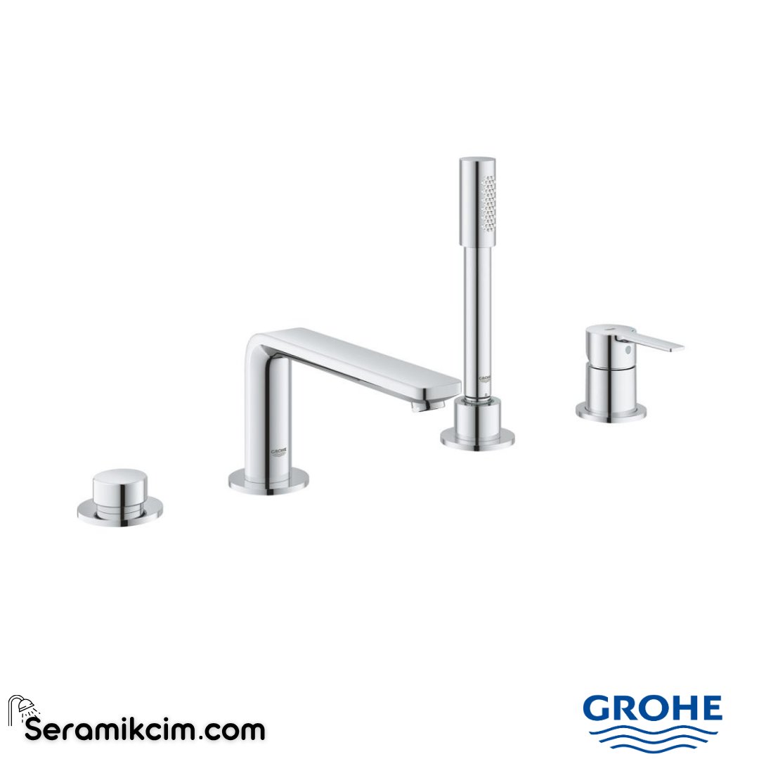 Grohe Lineare Dört Delikli Ankastre Küvet Bataryası (Sıva Üstü Grubu) Krom 19577001 - 19577001